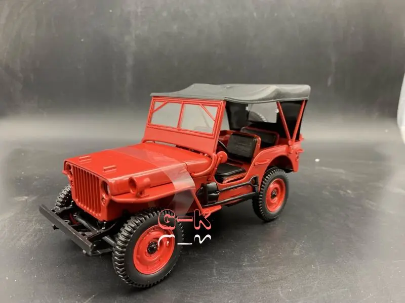 

Norev 1:18 For Jeep 1942 US Willis Military Vehicle Red Closed Top Car Model