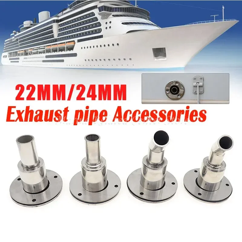 

22mm 24mm Stainless Steel 316 Thru Hull Skin Exhaust Fitting Tube Pipe Socket Hardware Part of Air Diesel Heater For Boat Truck