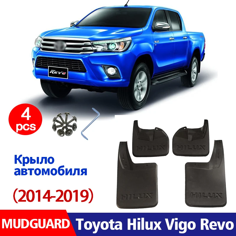 

FOR Toyota Hilux Vigo Revo Mudguards Fender Mud Flap Guard Splash Mudflaps Car Accessories Auto Styline Front Rear 4pcs Mudguard