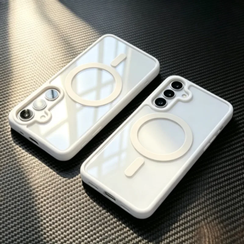 Luxury Transparent Anti-Slip Matte Magnetic Phone Case