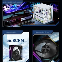 PRISM 4 RS Вентилятор корпуса компьютера 12 см ARGB 4-контактный тихий охлаждающий вентилятор 12 В Большой объем воздуха 800-1600 об/мин — изображение 5