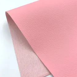 Litchi Textured Faux Leather Fabric for DIY Crafts and Upholstery (Pink)