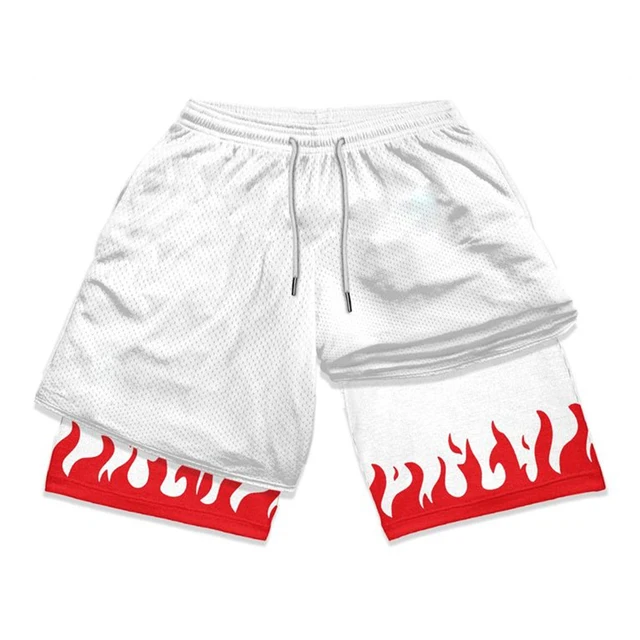 Anime Compression Shorts Sportswear Men GYM 2 In 1 Double Layer Shorts Training Workout Male Fitness Performance Sport Shorts - Image 5