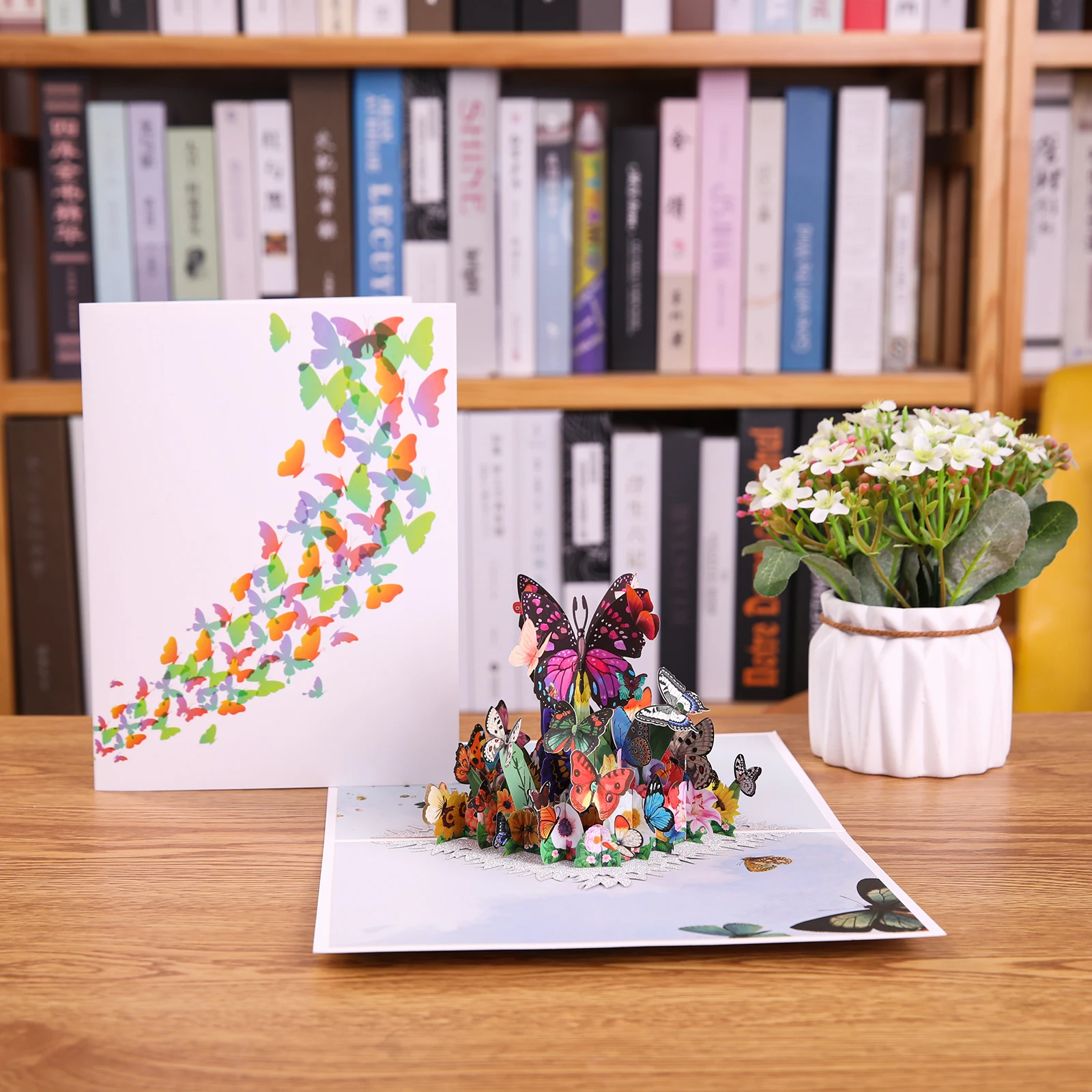 Greeting Cards 3D Animals Pop up Card Birthday Butterfly Unicorn Hummingbird Cat Dog Gift for Kids Children Baby Shower