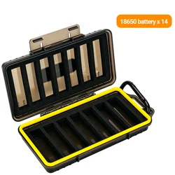 Durable Portable Battery Storage Organizer with Integrated Battery Checker (18650 case)