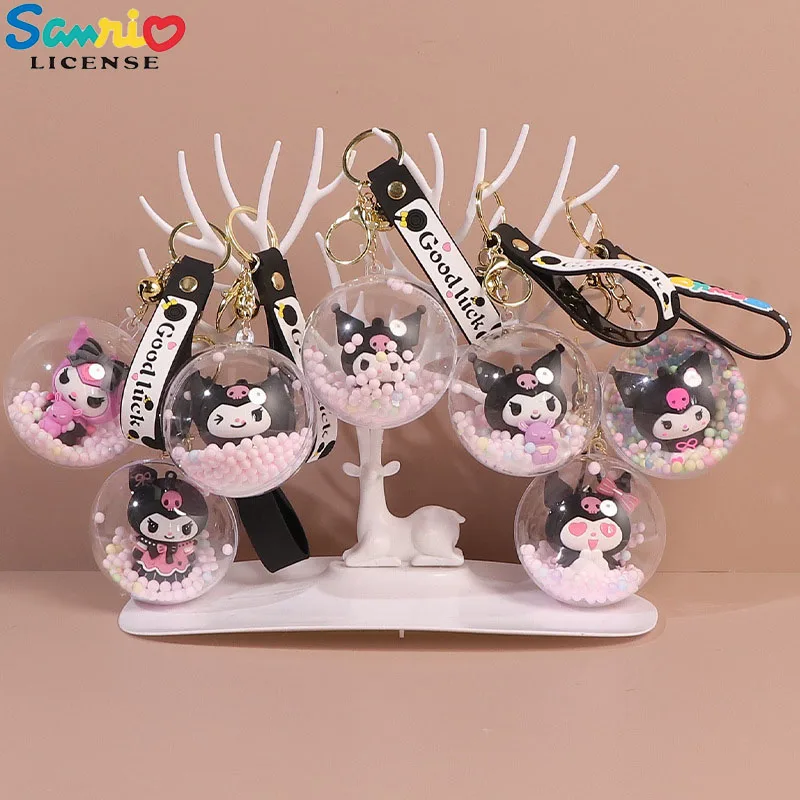 

Kawaii Sanrio Cute Kuromi Keychain Acrylic Bubble Ball Couple Backpack Accessories Cute Doll Pendant Girls Anime Gifts Kids Toys