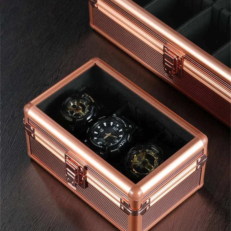 Aluminum Watch Display Case with 1/3/5 Slots, Portable Suitcase Organizer for Men &... - SKU WDC01721 - UGI Packaging