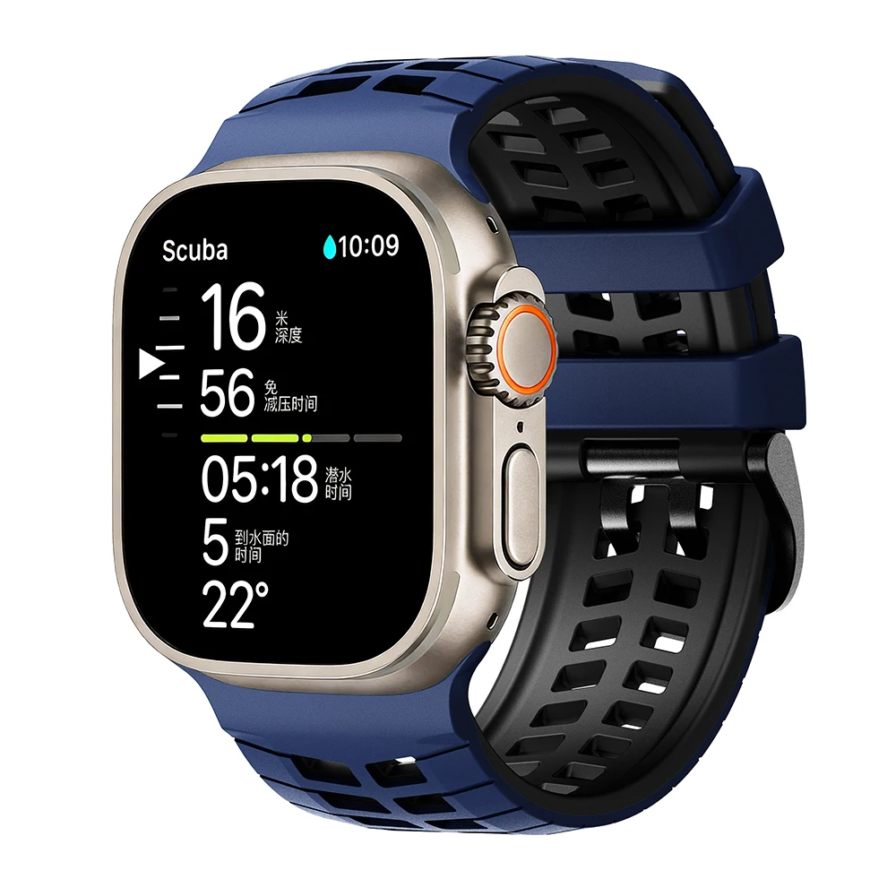 Premium Silicone Sports Bracelet for Apple Watch - Versatile Replacement Band
