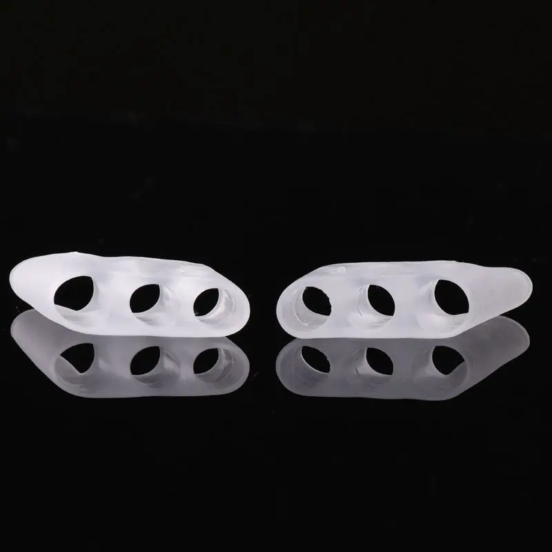 Three-Hole Silicone Toe Corrector Sleeve - Small Toe Alignment & Protection