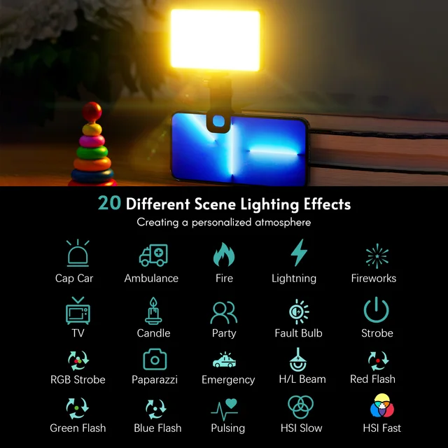 Luce Selfie Ricaricabile 60 LED Con Telecomando - Per Telefono, Tablet E Laptop, CRI 96+ - Foto 12