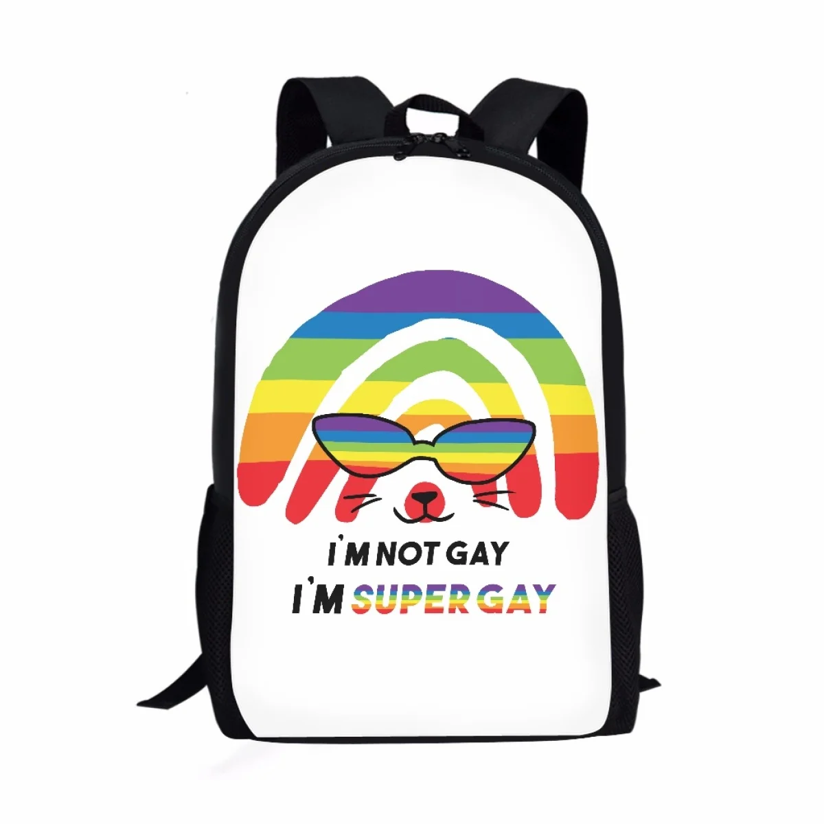 Фото Рюкзак для ноутбука 16 дюймов, с принтом Love Wins Женщины мужчины дорожные сумки настроить рюкзаки №2