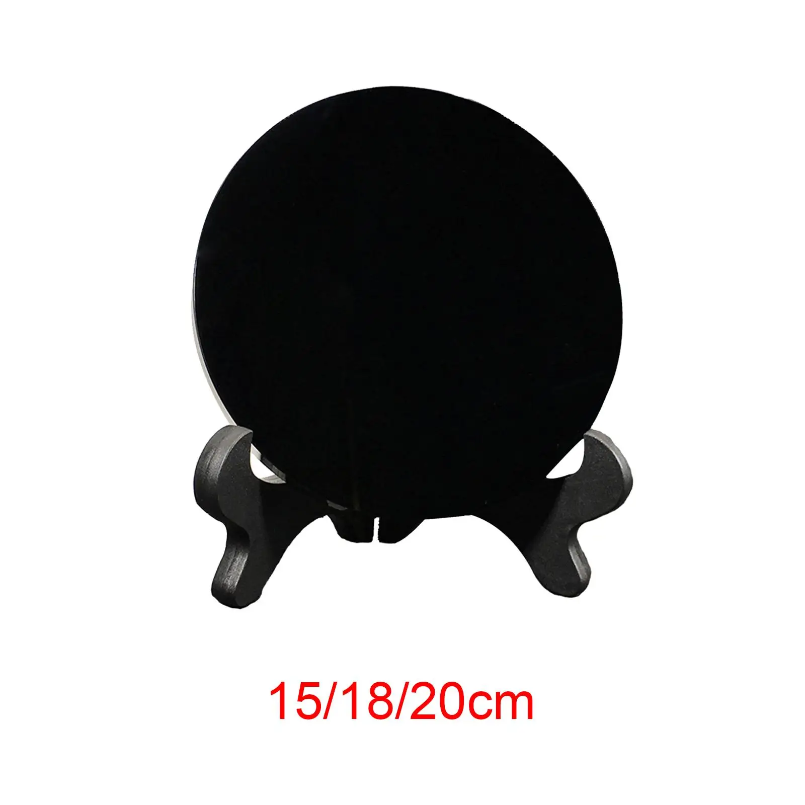 

Obsidian Stone Disc Flat Disk Meditation Yoga Home Decoration Ornament Round Plate Mini Obsidian Scrying Mirror Feng Shui Mirror