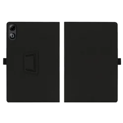 Folding Stand Protective Tablet Cover with Pencil Holder and Wrist Strap, PU Full Protection for DOOGEE Tab G6 Max (Black)