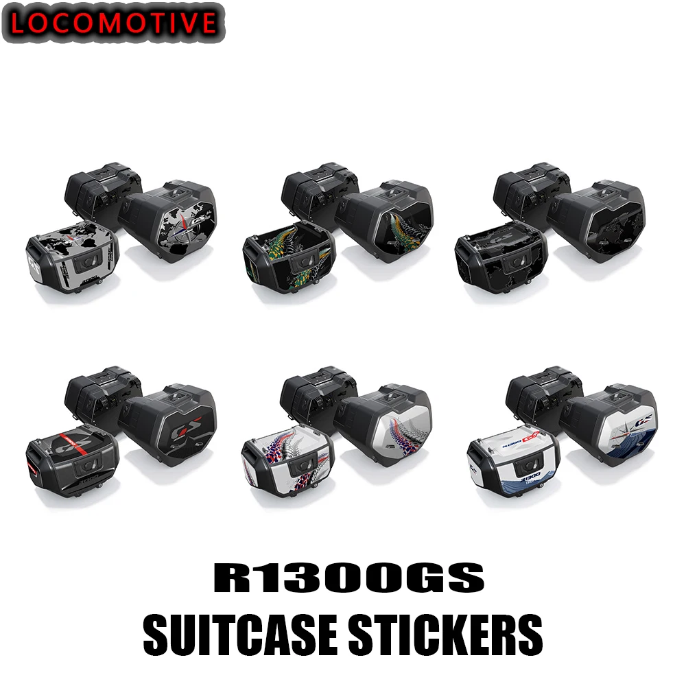 For BMW R 1300 GS R1300 GS R1300GS 2023-2024 Option 719 Triple Black Trophy Sticker Motorcycle Suitcase Stickers Decals 2 pieces suitcase wheels replacement travel luggage case caster swivel roller low noise diy repair black brake