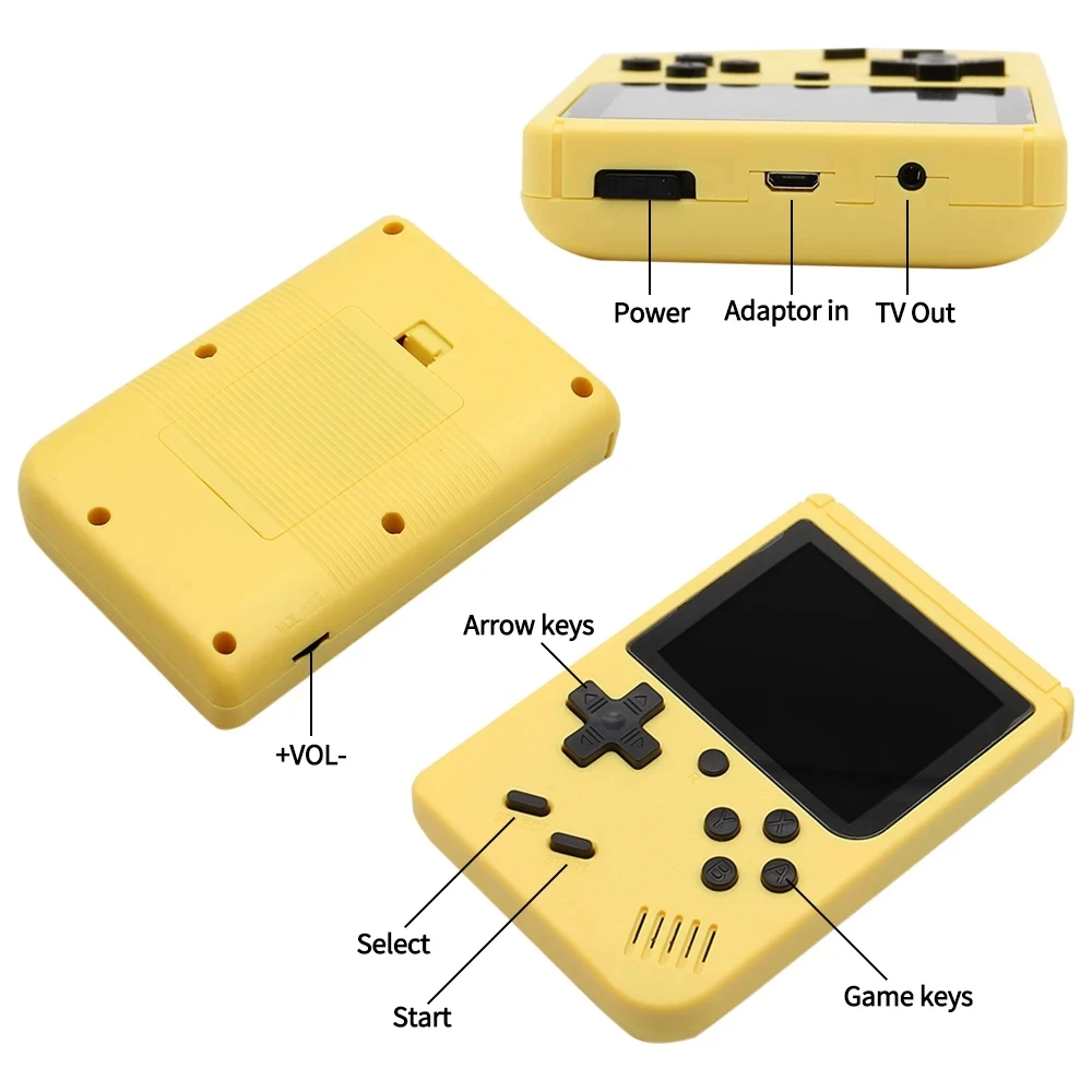 800 In 1 Games Mini Draagbare Retro Video Games Console Fc Handheld Game Speler 8 Bit 3.0 Inch Kleur Lcd-Scherm Gameboy Voor Cadeau