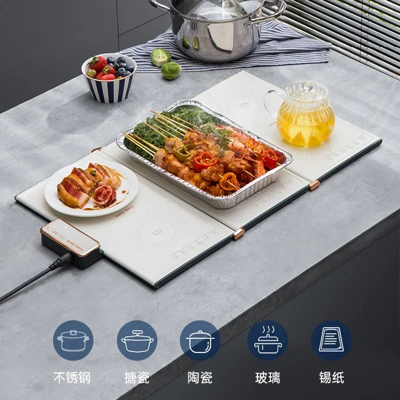 Warming Tray Food Warmer Plate Electric Warming Hot Plate with Adjustable  Temperature Control and Touch Panel Keep Food Warm for Buffet Serving