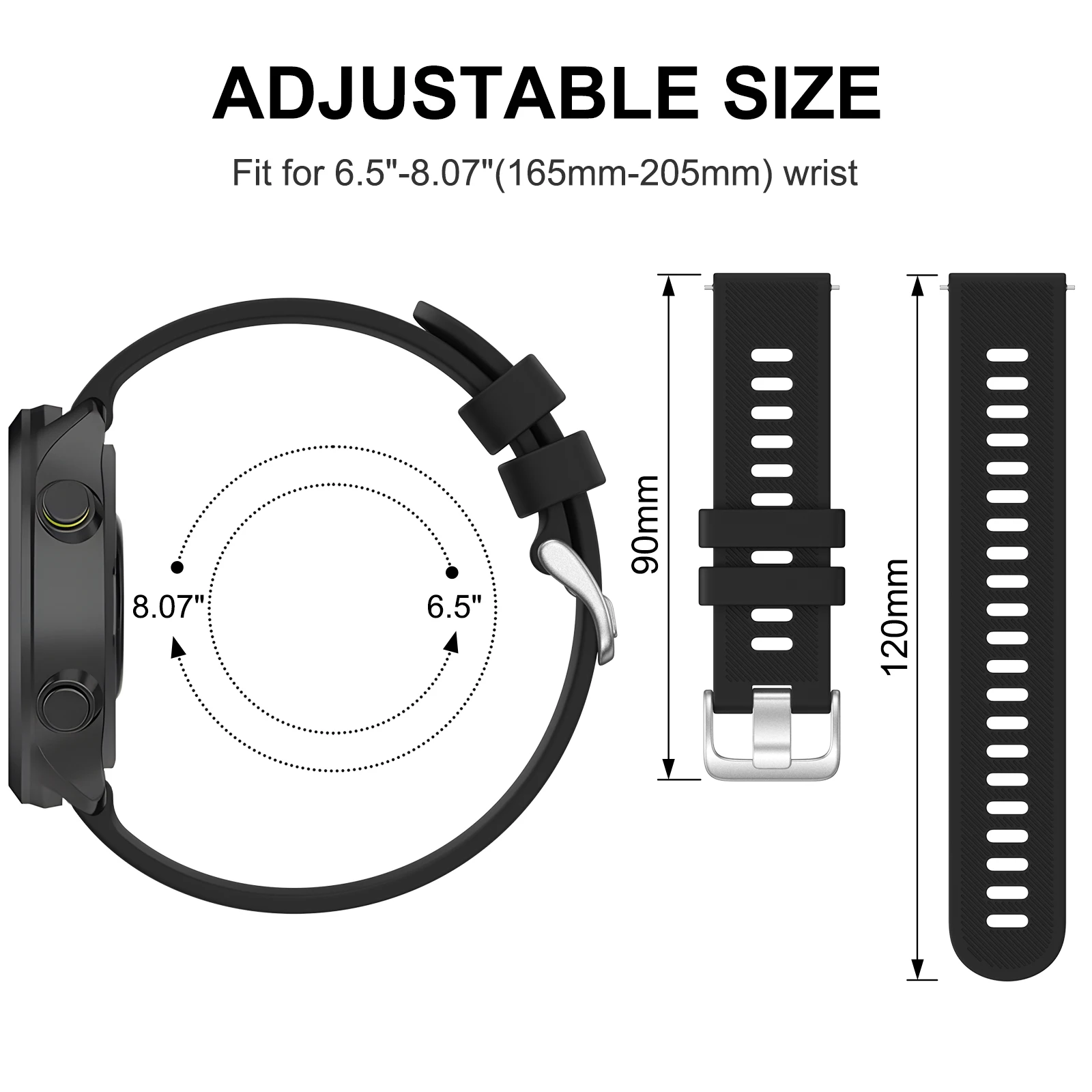 20mm Silicone Sport Band - Replacement Strap