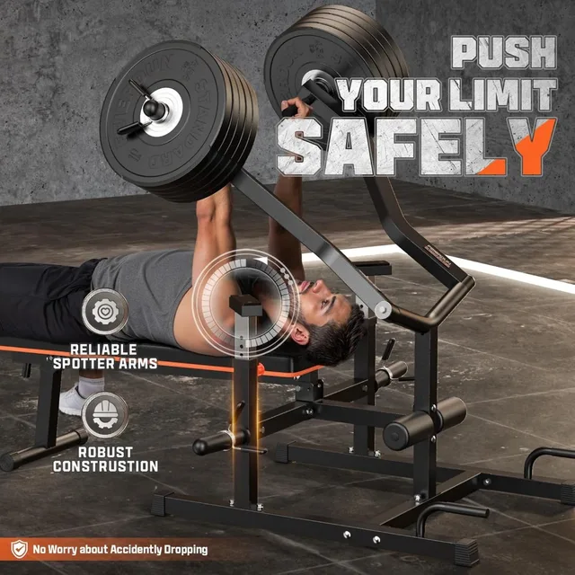 1250LBS Weight Bench Press with Adjustable 3