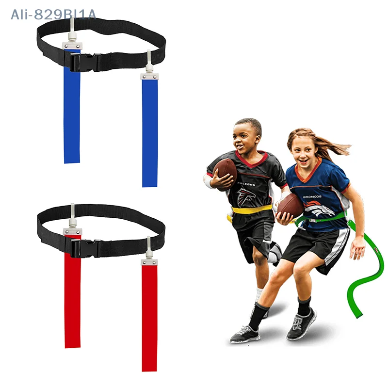 

Football Waist Flag Bright Color American Football Match Training Belt Adjustable Soccer Rugby Flag Tag Waist Strap