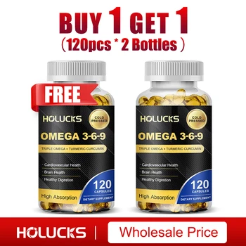 Omega 3, 6, 9 Supplement, for Cardiovascular, Liver, Brain, Muscle, Skin Health - with Flaxseed, Sunflower Seed Oil, Fish Oil 1