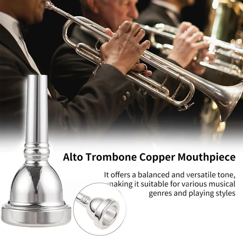 Alto Trombone Mouthpiece Copper Mouthpiece (61/2AL) Trombone Brass Instrument Replacement Parts Accessories