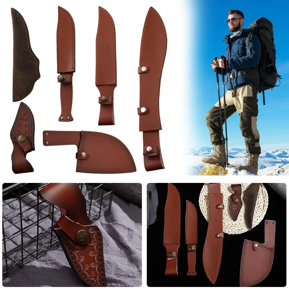 Pocket Hunt Outdoor Equipment Leather Sheath Holder Flashlight Case