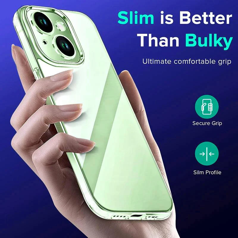 Crystal Clear Phone Case with Camera Protection - Air Soft TPU Full Back Cover