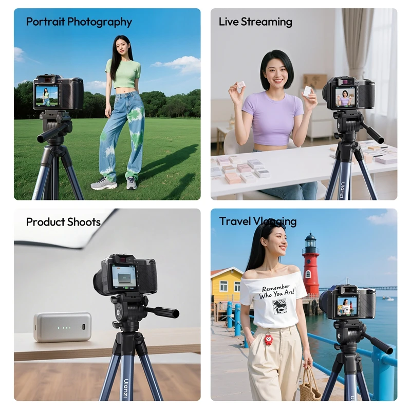Ulanzi TT39 Video Tripod for Smartphone Camera Video Light Livestream Vlog Shot with Phone Clamp Horizontal Vertical Photography 6