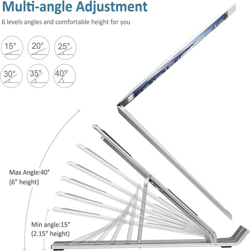 Laptop Stand 18" Aluminum Alloy Cooling Portable Folding Lifting Display Bracket Simple and Practical Laptop Support