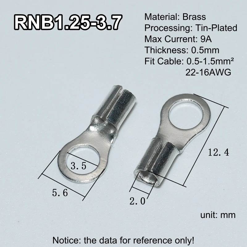 100pcs Brass Ring Terminal Block Connector Set