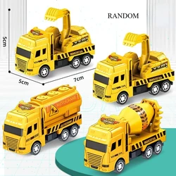Kids Inertia Toy Vehicle Set - Sanitation, Military, Engineering & Fire Truck (4Pcs Engineering)