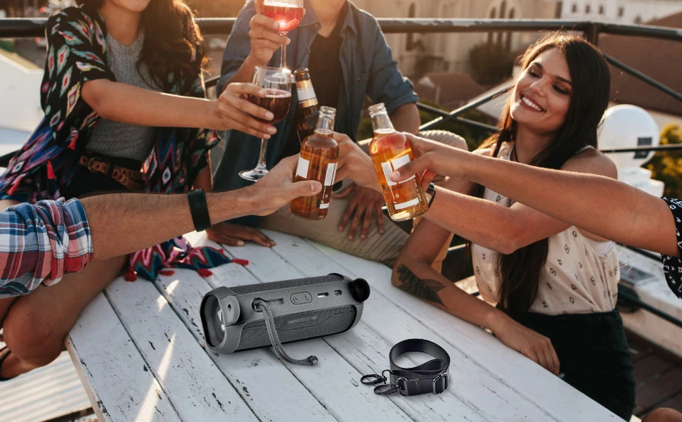 (CASE ONLY) Silicone Case for JBL FLIP 6 Waterproof Portable Bluetooth Speaker, Gel Soft Skin Rubber Cover, Travel Carrying