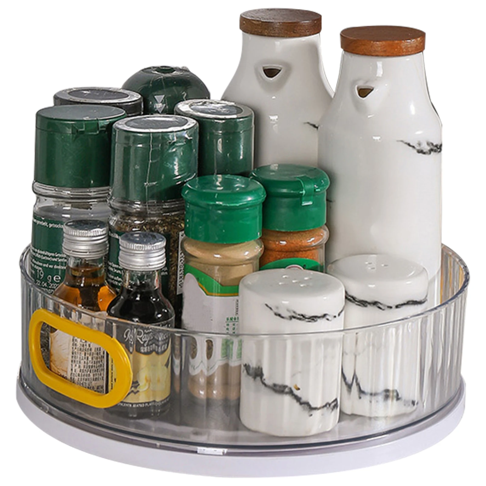Spice Rack Rotating 360 Degree Turntable Organizer Spice Cosmetic Makeup Toiletry Storage