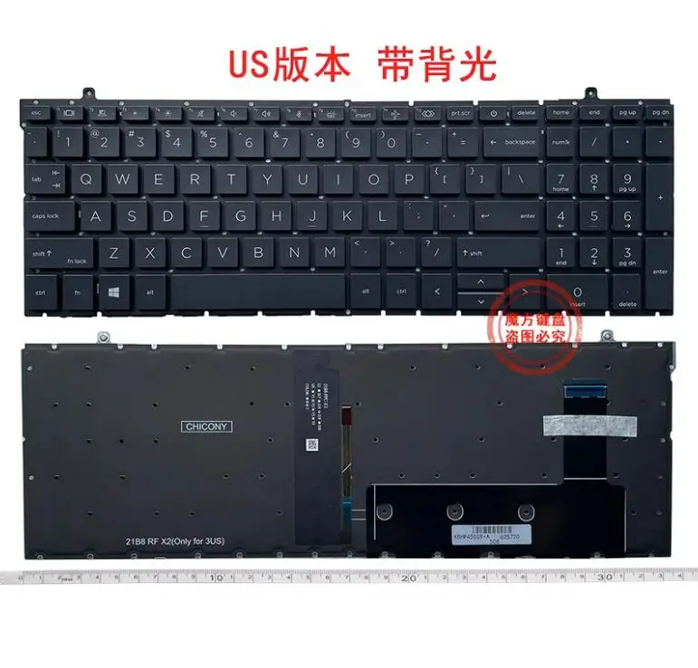 Nuova Tastiera Per Laptop Per Hp Probook 450 G9 455 G9 455R G9 Hsn-Q34C-4 Retroilluminato Usa
