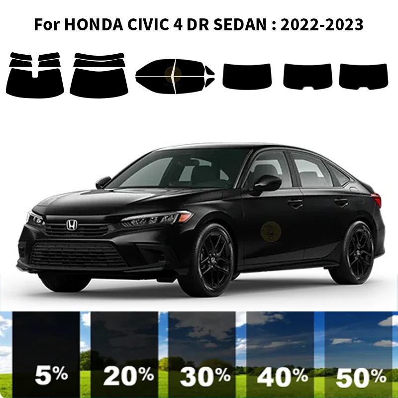 

Нанокерамическая Автомобильная УФ-пленка Precut для окон, автомобильная пленка для окон для HONDA CIVIC 4 DR SEDAN 2022-2023