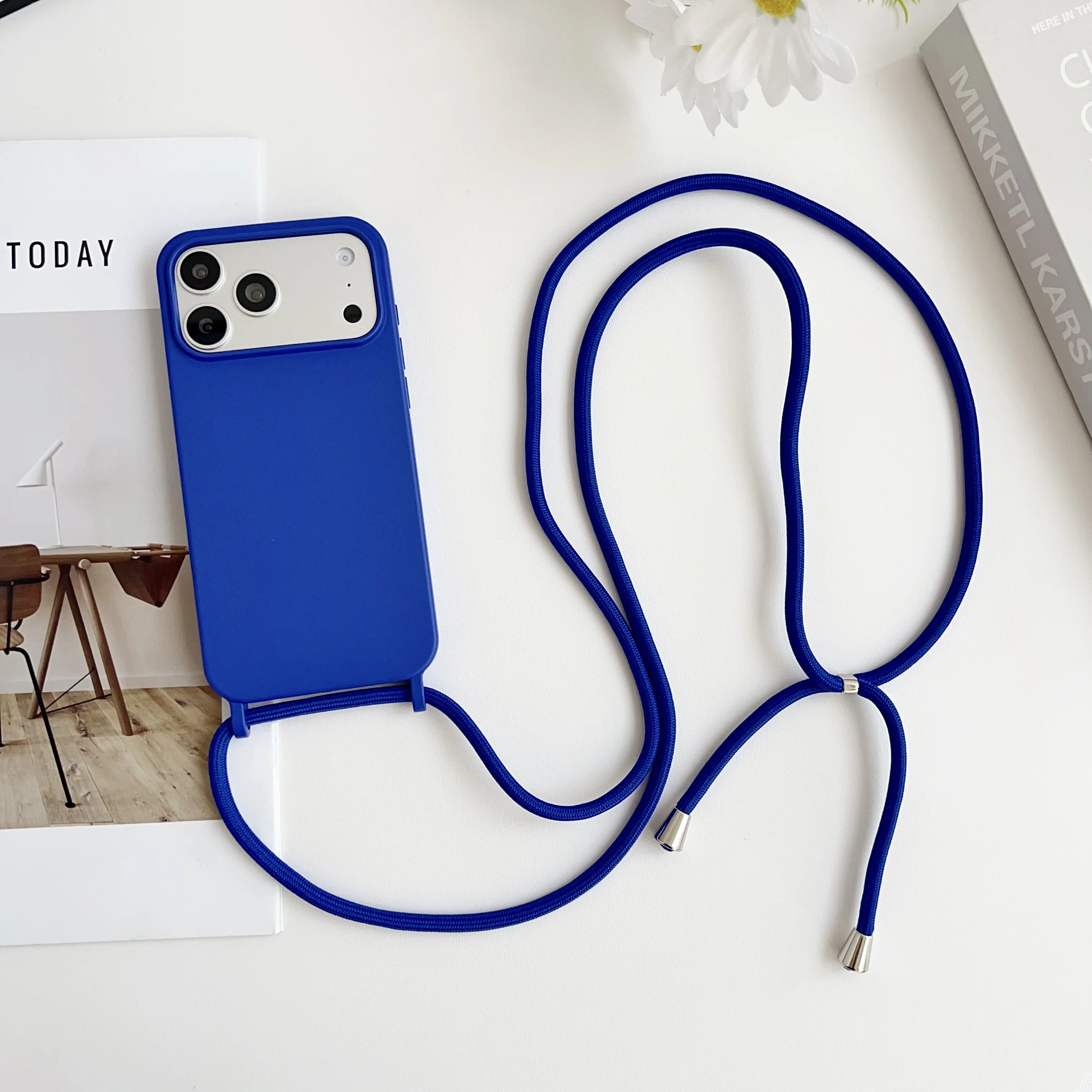 Candy Crossbody Lanyard Cord Silicone Case with Necklace Strap - Soft Bumper Cover