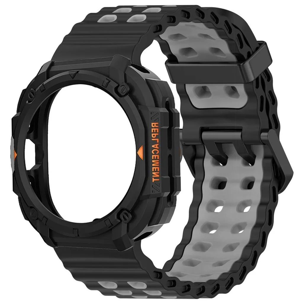 Premium Silicone Sport Band & Protective Case for 47mm Smartwatch - Durable Strap & Bracelet Cover
