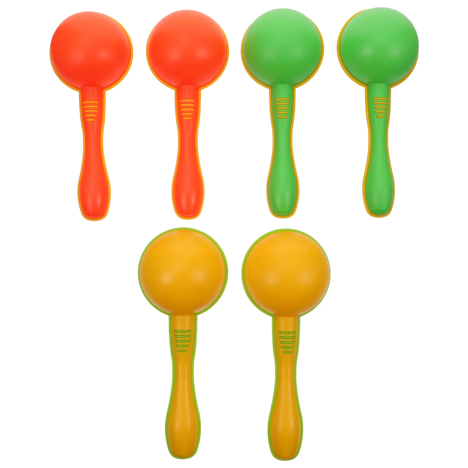 6 Pcs Musical Instruments Orff Exquisite Percussion Creative Sand Hammers Teaching Aids Musical Instrumentss for Kids Plastic