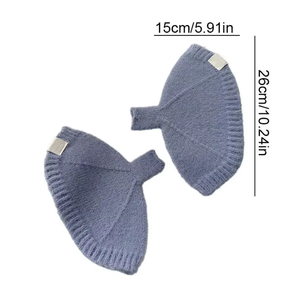 New Solid Color Half Finger Knitted Gloves Warm Thicken Half Gloves Fingerless Gloves Winter Autumn