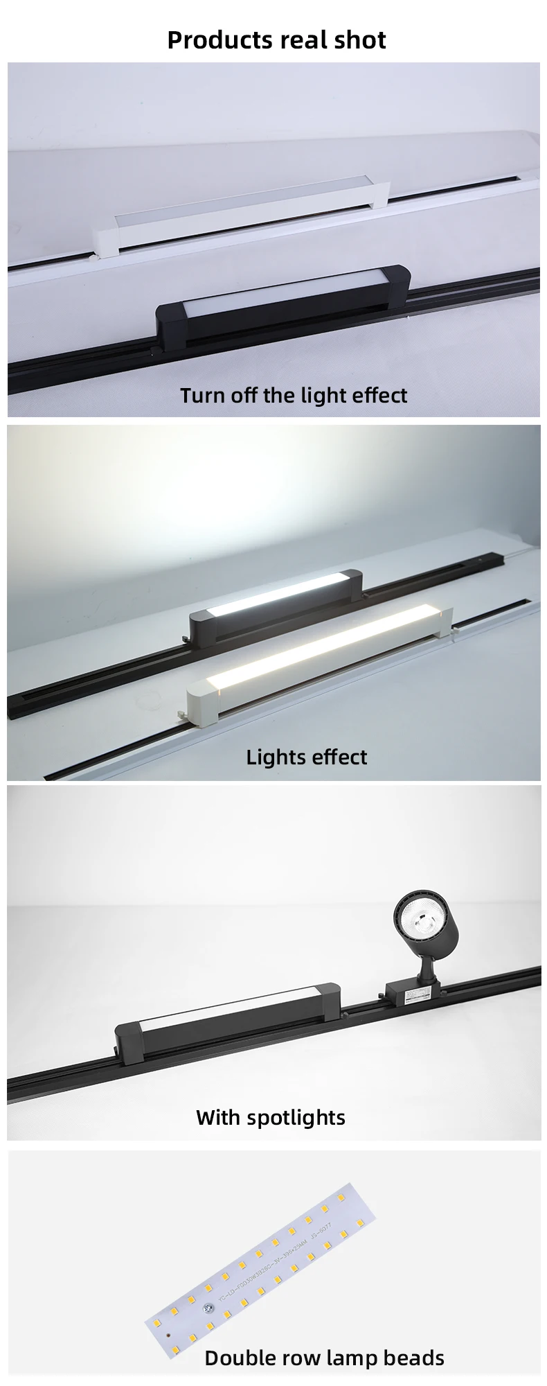 Moderne LED-Schienenleuchten, 20 W/30 W, Schienen-Deckenleuchte für Heimdekoration und Bekleidungsgeschäft, komplettes Set, Innenscheinwerfer, Flutlichtsystem – Detail 15