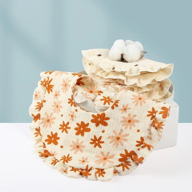 

Newborn bib summer thin saliva towel Class a waterproof bib pure cotton anti-vomiting gauze for baby girls and boys