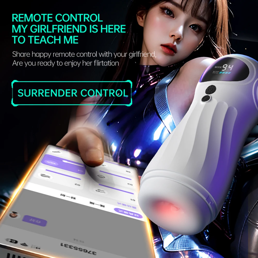 Masturbation Cup Vibrators For Men Male Masturbation Suck Shock LCD Display APP Remote Connection Interesting Toy Sex Toys Shop