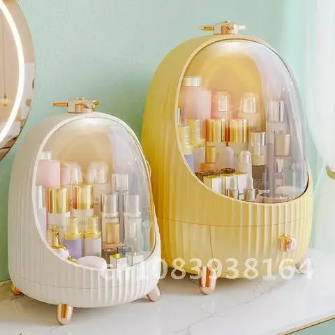 

Cosmetic Organizer Makeup Storage Box Penguin Egg Desktop Waterproof Creative Beauty Shelf Drawer Display Cabinet