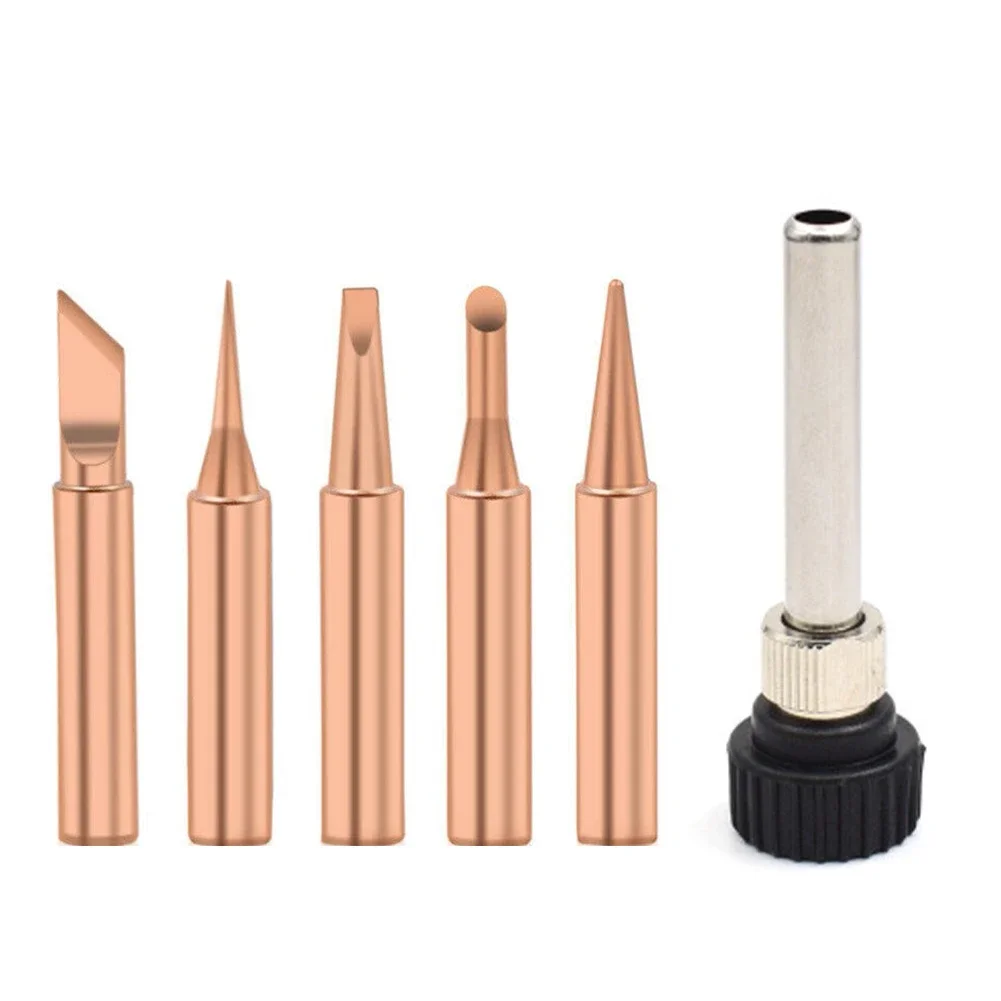 

Metal Soldering Iron Tips Handle Set Household Soldering Accessories Metal Soldering Iron Tips Professional Soldering Iron Tips