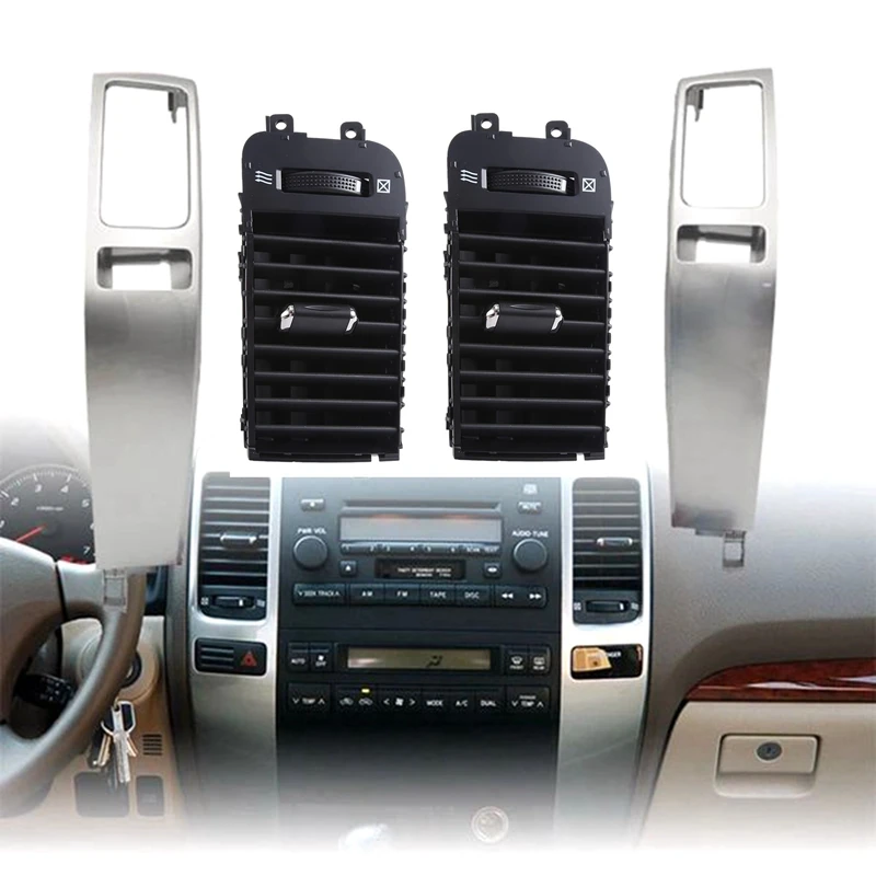 

2Pcs Air Conditioner Air Vent Dashboard Air Vent For Toyota Land Cruiser Prado 120 FJ120 2003-2009 Spare Parts Accessories Parts