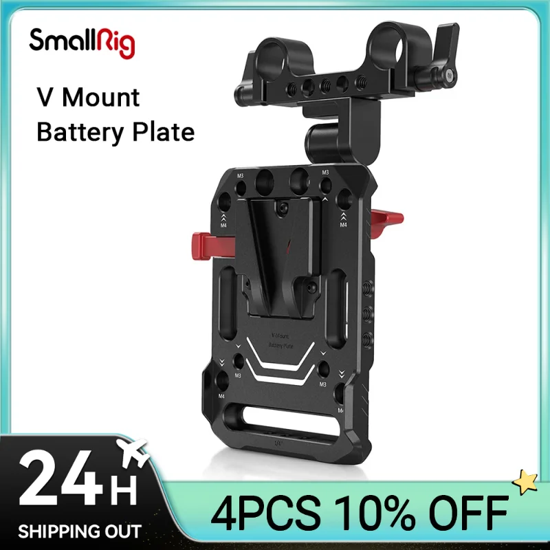 Smallrig v Mount Battery Plate V-lock Mount Battery Plate 15 mm Rod Clamp Braço Ajustável para Alimentação 2991