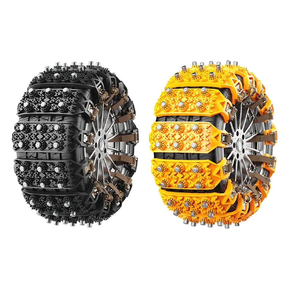 Enhanced Stability Snow Chains Suitable for Alloy Wheels Winter Proof Performance on Icy Roads TPU Material for Durability