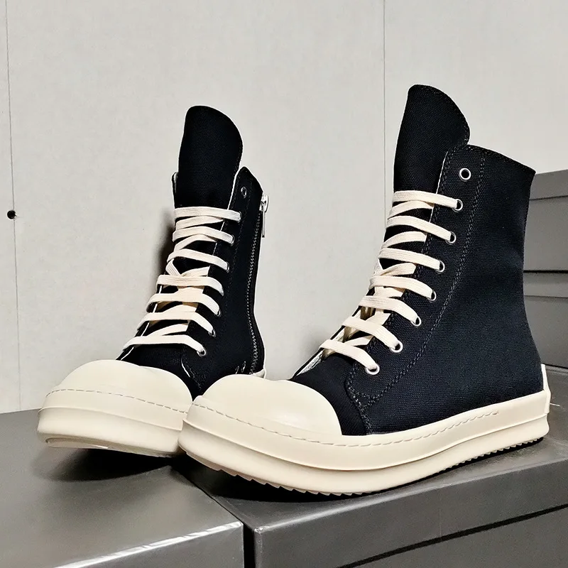 Xiaomi Rick Fashion Brand Owens High-top Canvas Shoes Men's Casual Shoes Male Sneakers Women's Sneakers Men's Sneaker 1