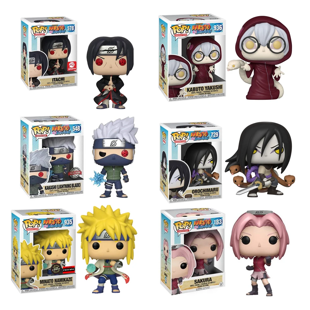 thumbnail image 1 of Funko pop Naruto Kakashi 548# Orochimaru 729# Itachi 578# Sakura 183# Figura de vinilo Muñeca Modelo Juguetes, 1 of 5