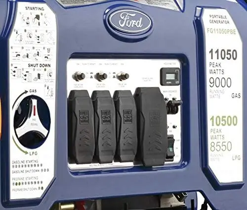 11050W Dual Fuel Portable Switch & Go Technology and Electric Start FG11050PBE-A Generator 11050 Watts Blue